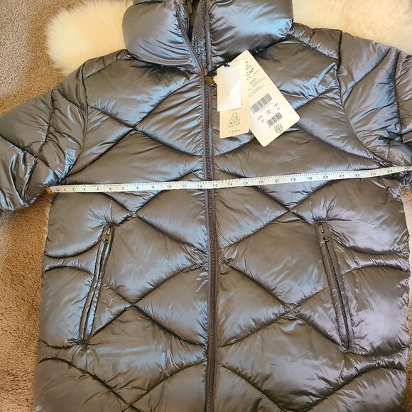 SAVE THE DUCK Silver Kimia Diamond Quilt Jacket - Size Large NWT - Picture 13 of 13